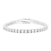 Weißer Topas-Silberarmband