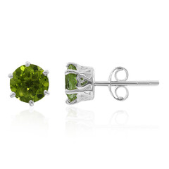 Burmesischer Peridot-Silberohrringe