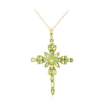 Burmesischer Peridot-Silberhalskette