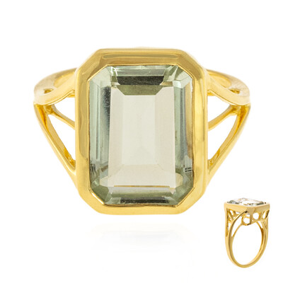 Grüner Amethyst-Silberring