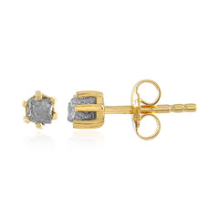 Silberfarbener Diamant-Silberohrringe