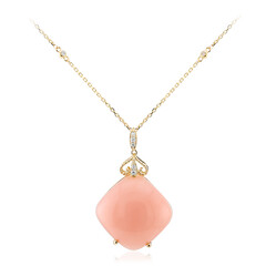 Pinkfarbener Opal-Goldhalskette (CIRARI)