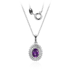 Sambia-Amethyst-Silberhalskette
