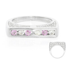 Pinkfarbener Ceylon-Saphir-Silberring