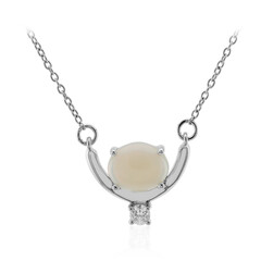 Weißer Opal-Silbercollier