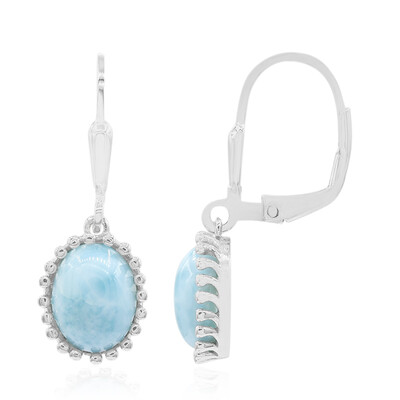 Larimar-Silberohrringe