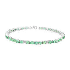 Sambia-Smaragd-Silberarmband