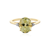 Kanariengelber Kunzit-Goldring