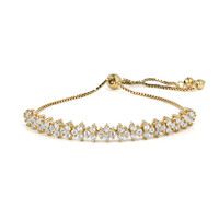 Weißer Topas-Silberarmband