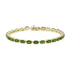 Russischer Diopsid-Silberarmband