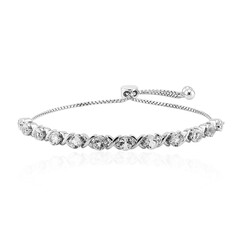 Weißer Topas-Silberarmband