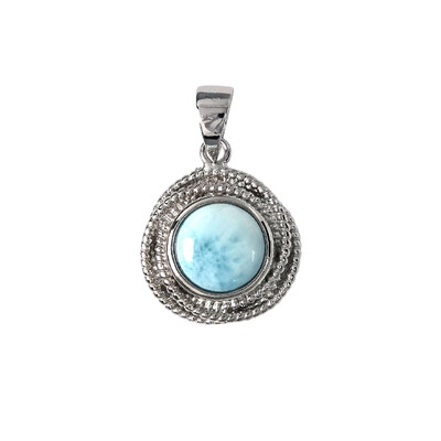 Larimar-Silberanhänger