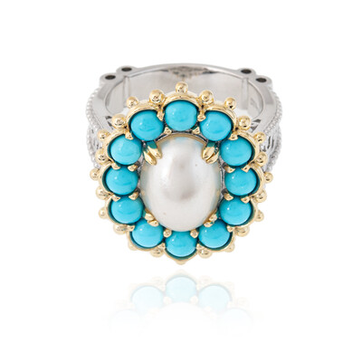 Mabe-Perlen-Silberring (Dallas Prince Designs)