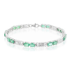 Sambia-Smaragd-Silberarmband