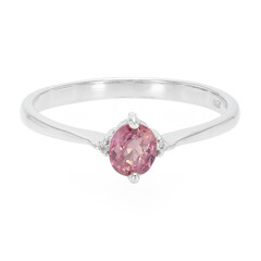 Padparadscha-Saphir-Silberring