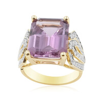 Pinkfarbener Diaspor-Goldring (AMAYANI)