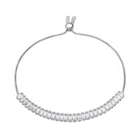 Weißer Topas-Silberarmband