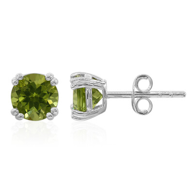 Burmesischer Peridot-Silberohrringe