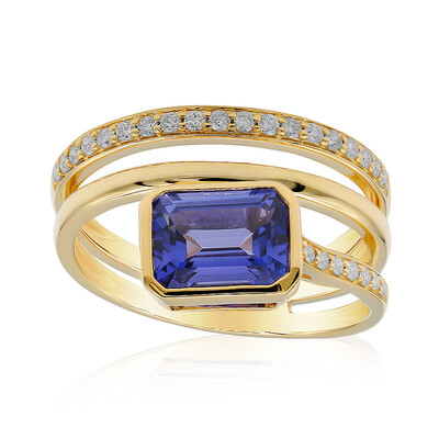 AAA-Tansanit-Goldring (CIRARI)