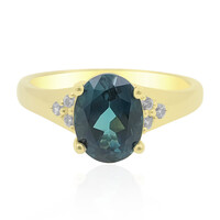 Brasilianischer Indigolith-Goldring