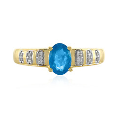 Neonblauer Apatit-Silberring