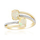 Brasilianischer Weißer Opal-Goldring