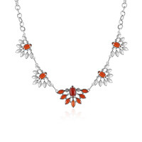 Roter Onyx-Silbercollier (Desert Chic)