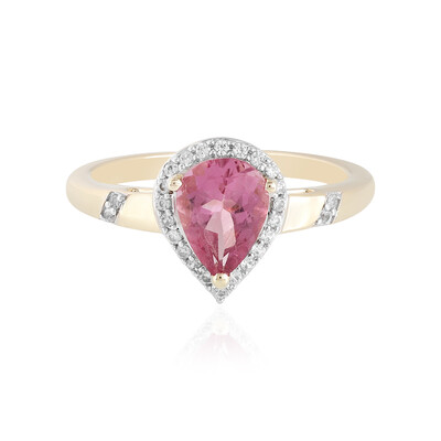 Pinkfarbener Turmalin-Goldring