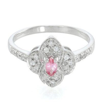 Padparadscha-Saphir-Silberring
