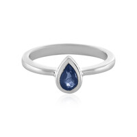 Blauer Saphir-Silberring