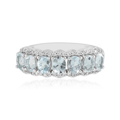 Brasilianischer Aquamarin-Silberring