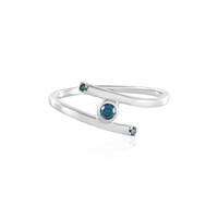 Blauer SI2 Brillant-Silberring
