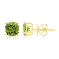 Peridot-Goldohrringe