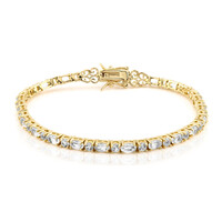 Weißer Topas-Silberarmband