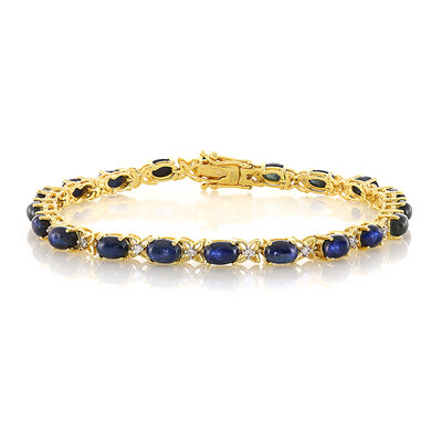 Blauer Stern-Saphir-Silberarmband