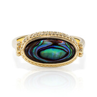 Abalone-Muschel-Silberring