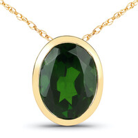 Russischer Diopsid-Goldhalskette