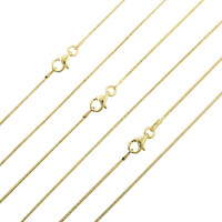 Silber-Schlangenkettenset - 12,7 g - 45, 50, 60 cm - vergoldet