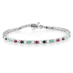Edelstein-Silberarmband