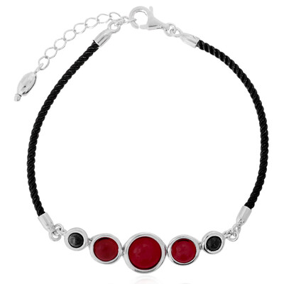 Roter Kolumbianischer Bernstein-Silberarmband (dagen)