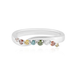 I3 Diamant-Silberring