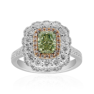 Grüner SI1 Brillant-Goldring (CIRARI)