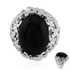 Schwarzer Onyx-Silberring