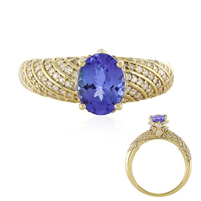 AAA-Tansanit-Goldring (de Melo)