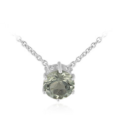 Grüner Amethyst-Silberhalskette