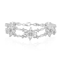 Weißer Topas-Silberarmband