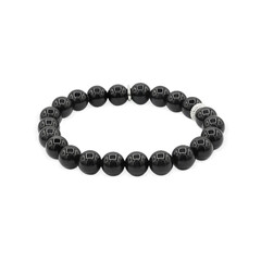 Schwarzer Onyx-Silberarmband