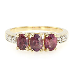 Nicht erhitzter Padparadscha-Saphir-Goldring (AMAYANI)