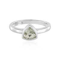 Grüner Amethyst-Silberring
