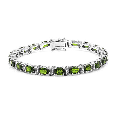 Russischer Diopsid-Silberarmband